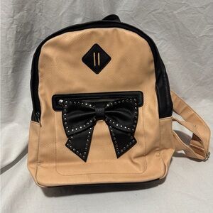Stylish Black and Tan Women's Backpack